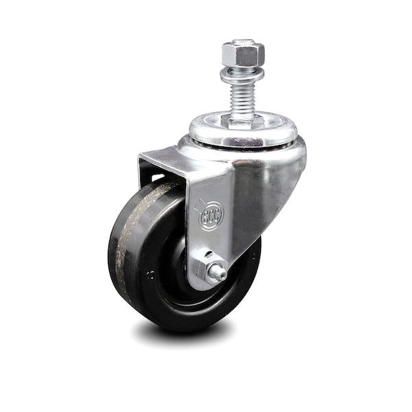 3 Inch Phenolic Wheel Swivel 1/2 Inch Threaded Stem Caster